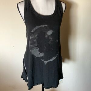 Urban Outfitters Truly Madly Deeply distressed moon tunic racer back tank size M